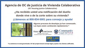 Spanish, OC Housing Justice Collaborative Flyer