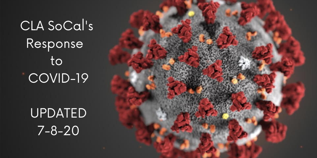 COVID-19 Update graphic with photo of virus