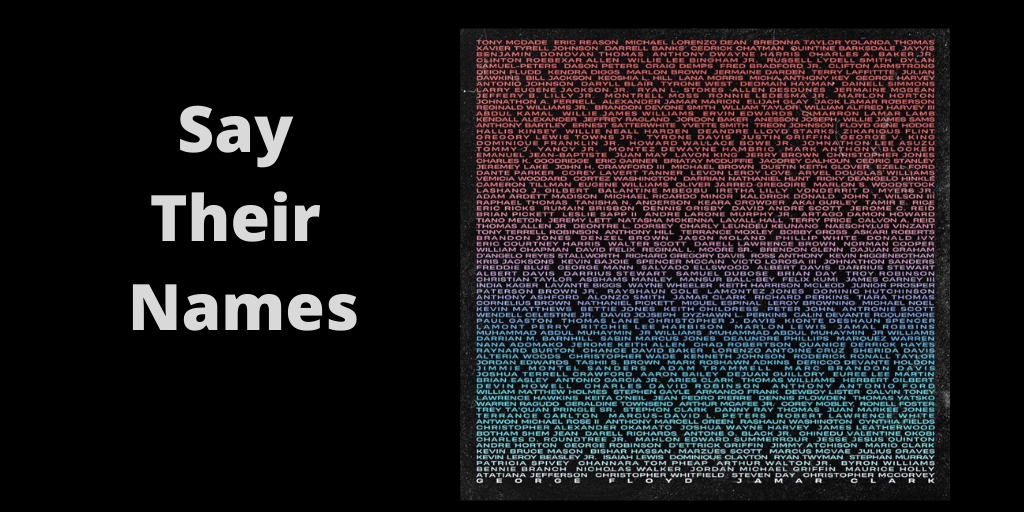Say Their Names Printable List